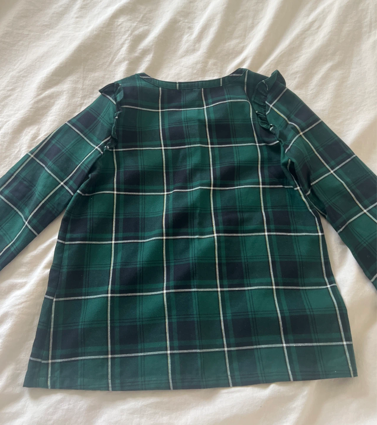 Carter's Green Plaid Blouse Size 10 - photo 3