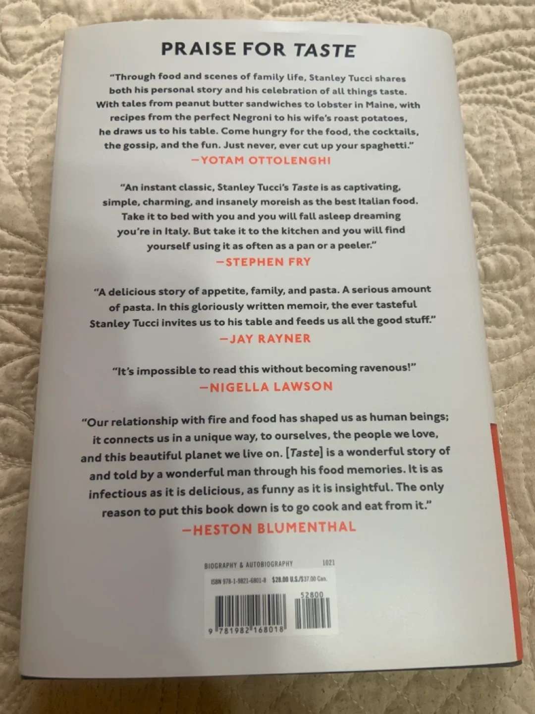 Stanley Tucci's "Taste: My Life Through Food" Book image indicator(4)