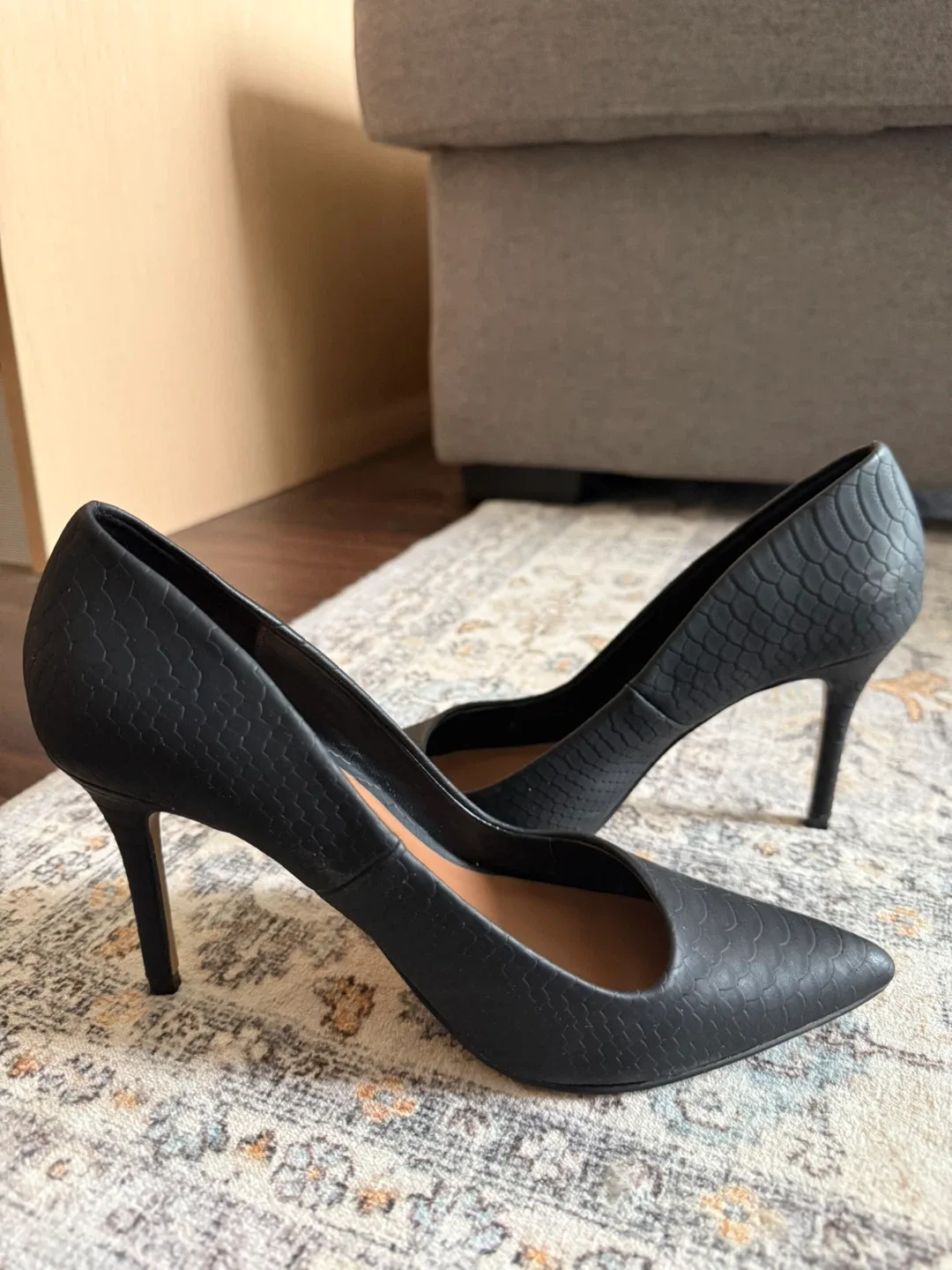Call It Spring Black Vegan Heels