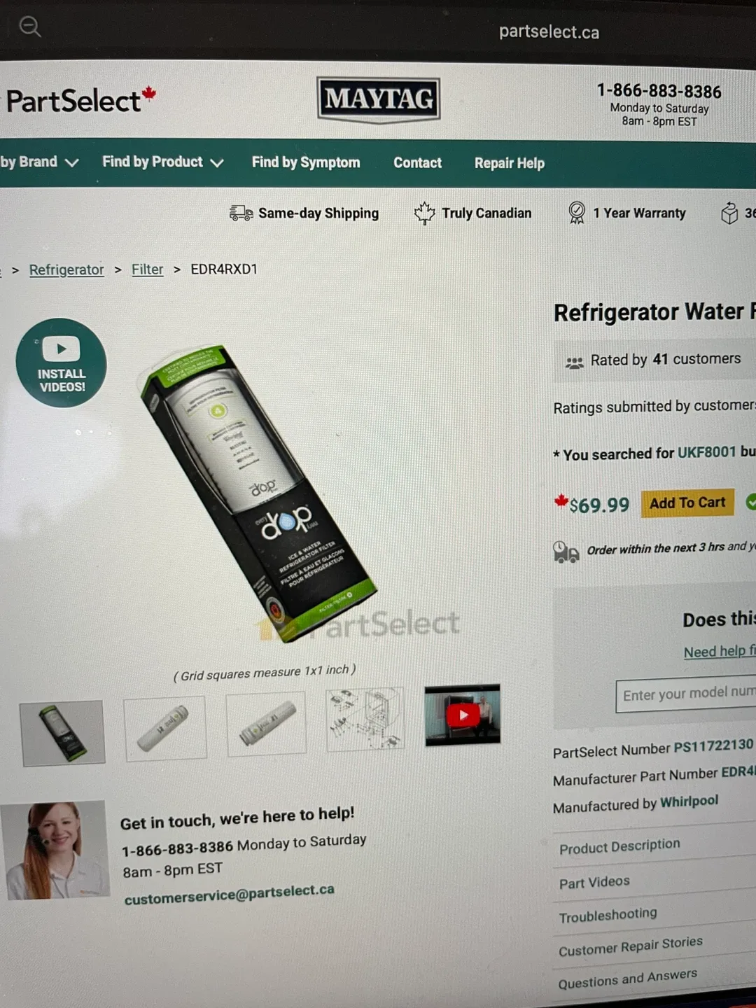 KitchenAid water and ice filter for French Door Fridge image indicator(6)