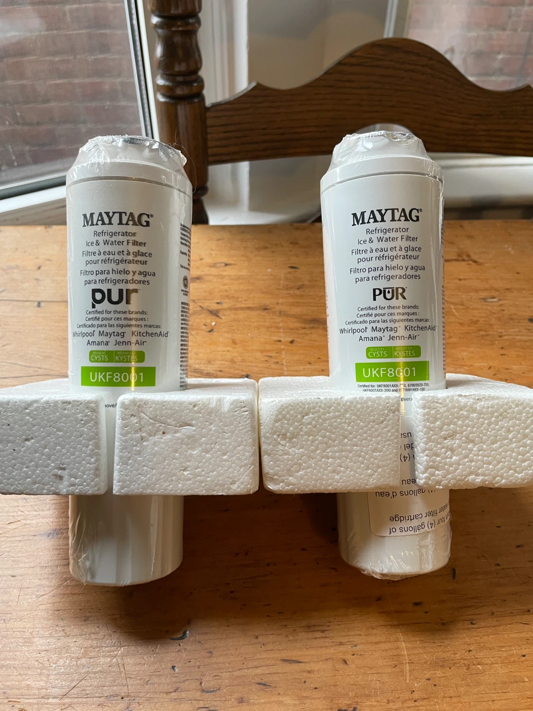 2 Fridge Ice and Water Filters  - fits KitchenAid Amana and more