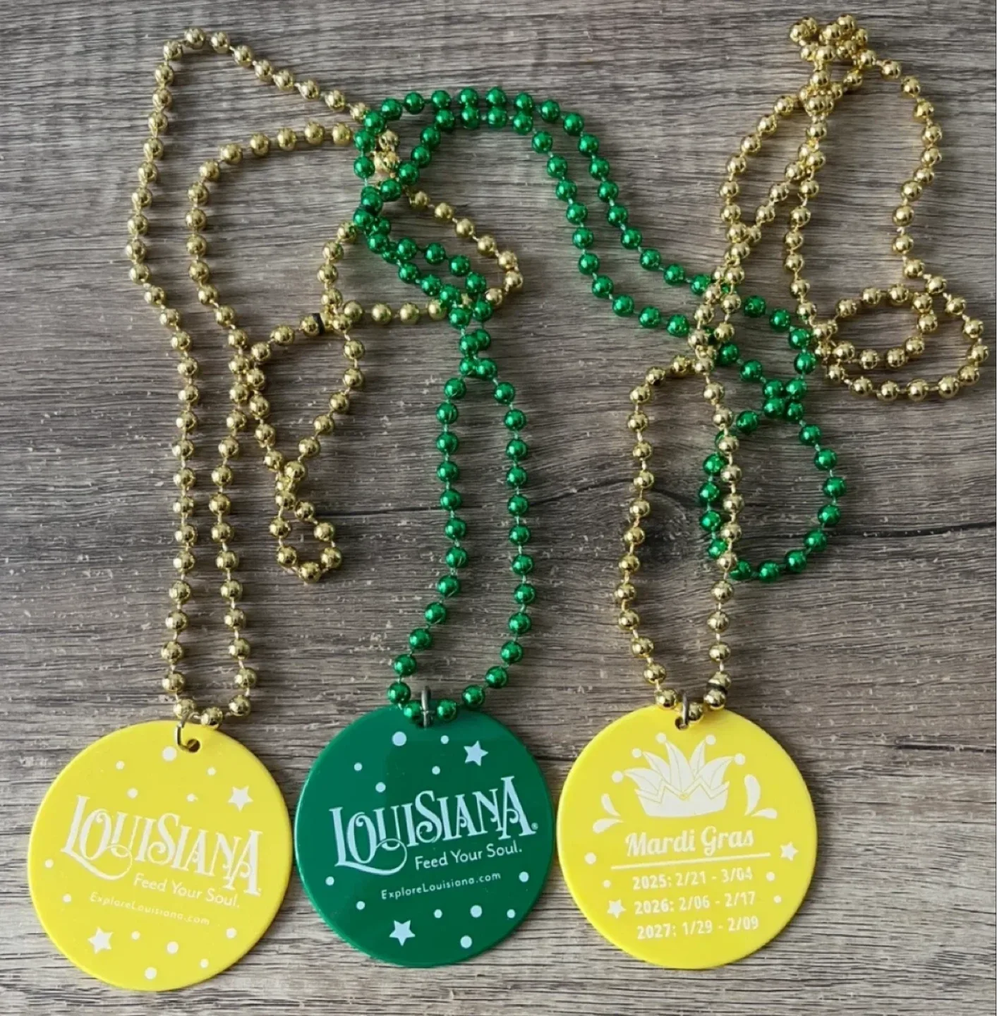 Louisiana Mardi Gras Bead Necklaces