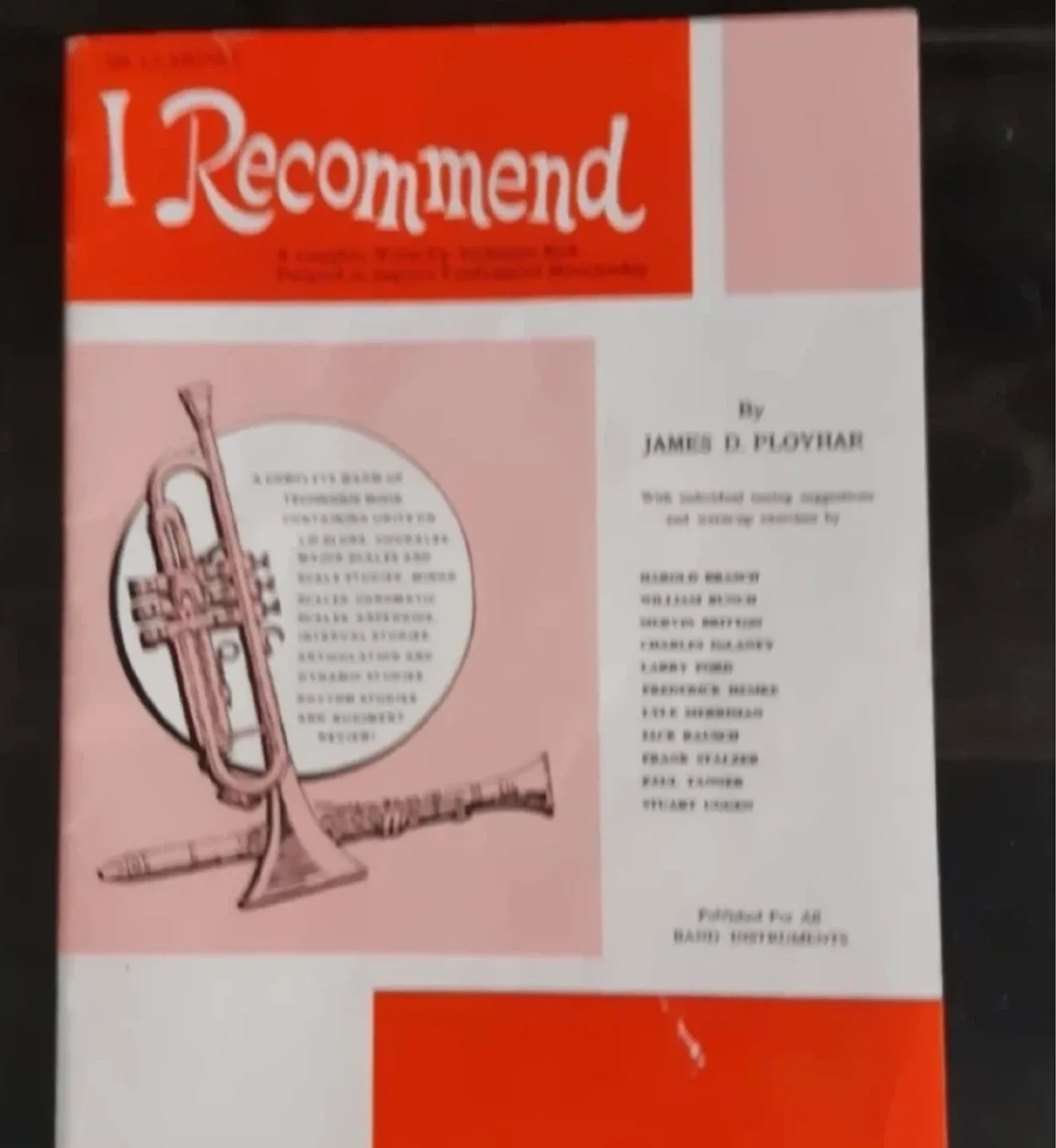 I Recommend Clarinet Exercise Book