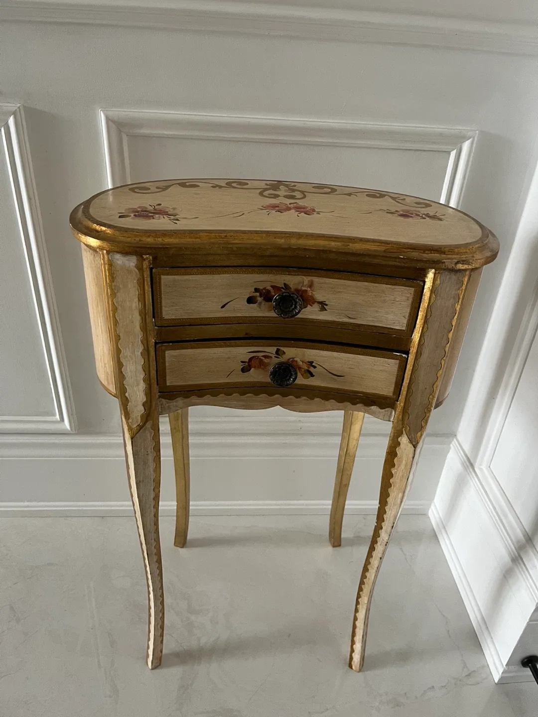 Vintage Floral Accent Table