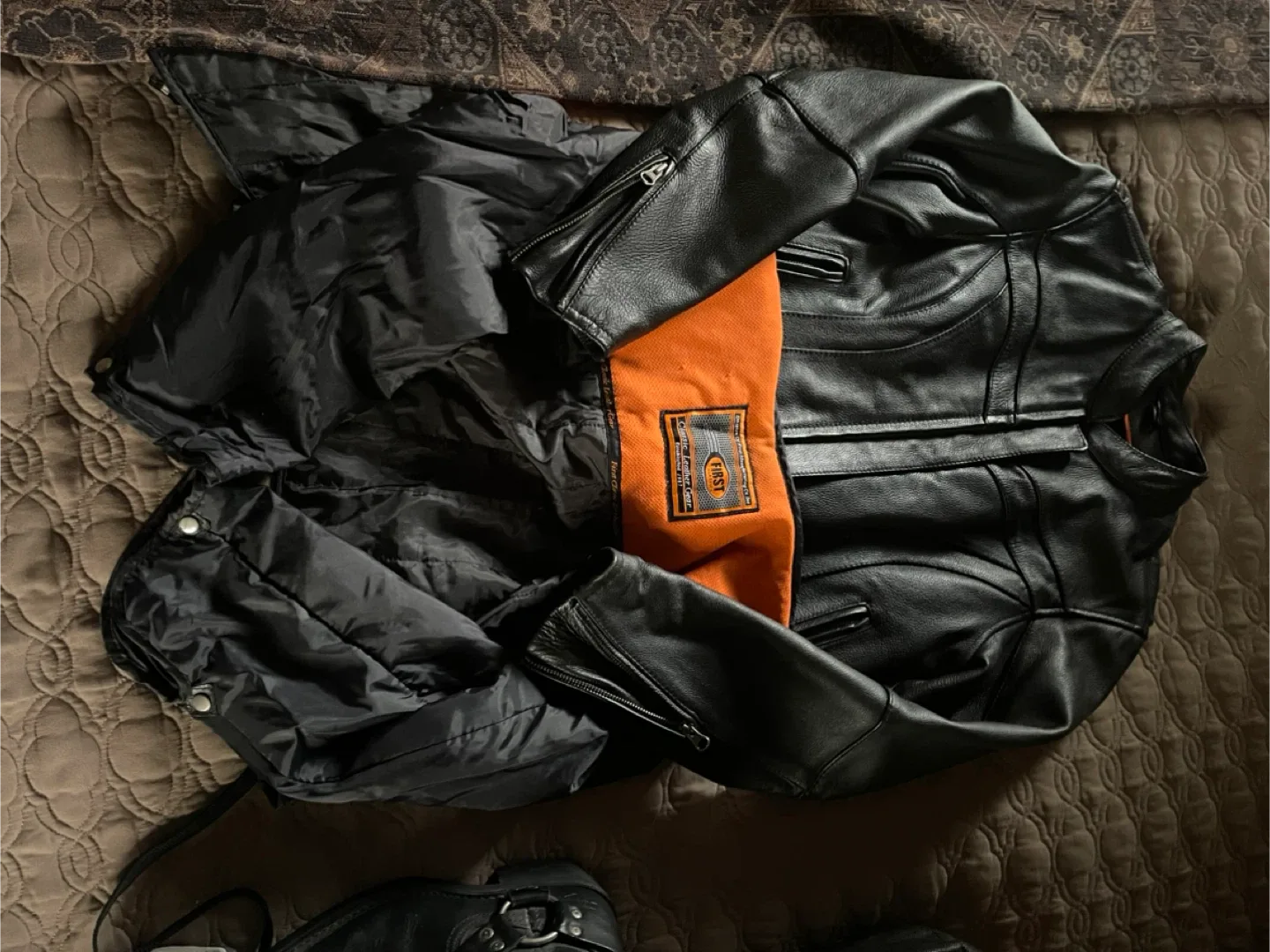 First Classic Leather Gear Motorcycle Jacket image indicator(4)