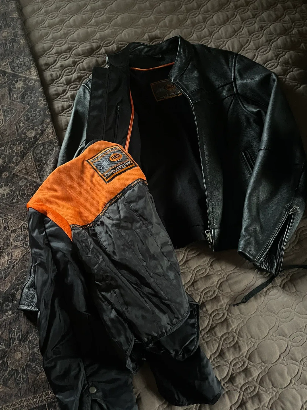 First Classic Leather Gear Motorcycle Jacket image indicator(2)