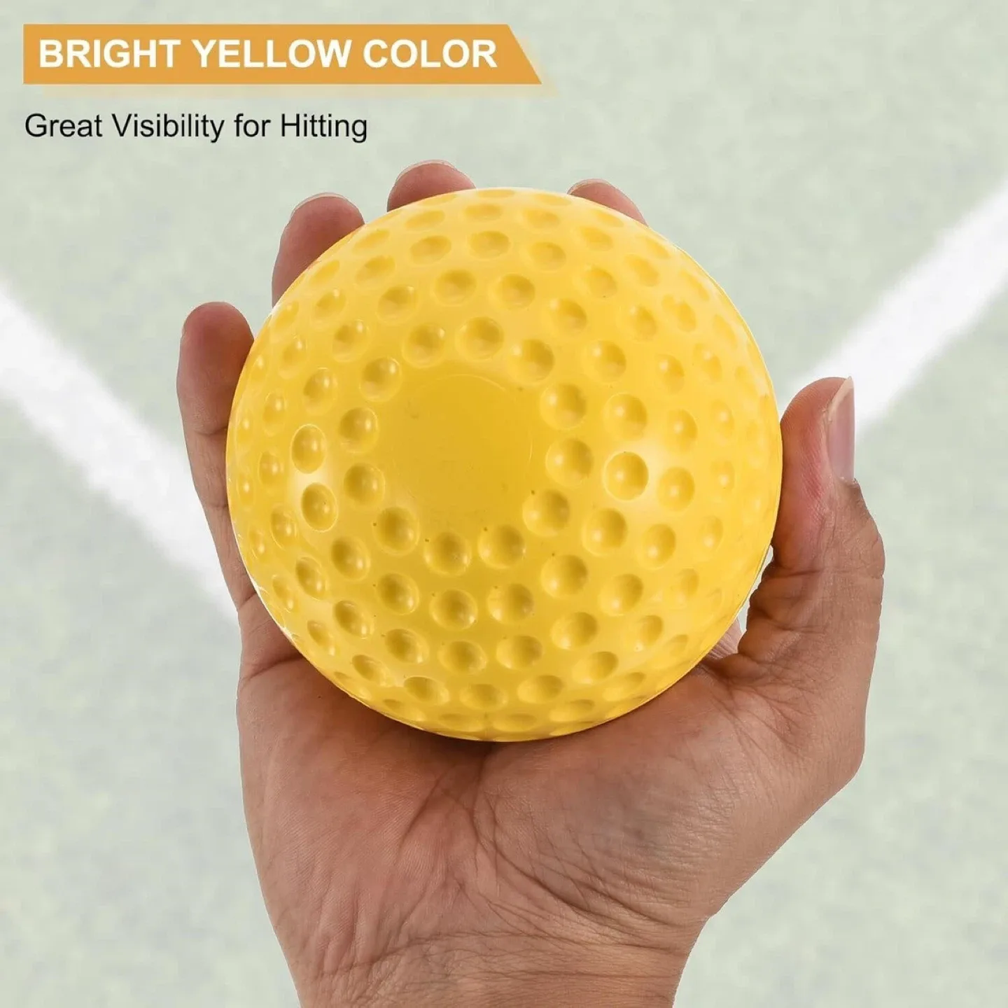 12-Inch Yellow Pitching Machine Softball image indicator(4)