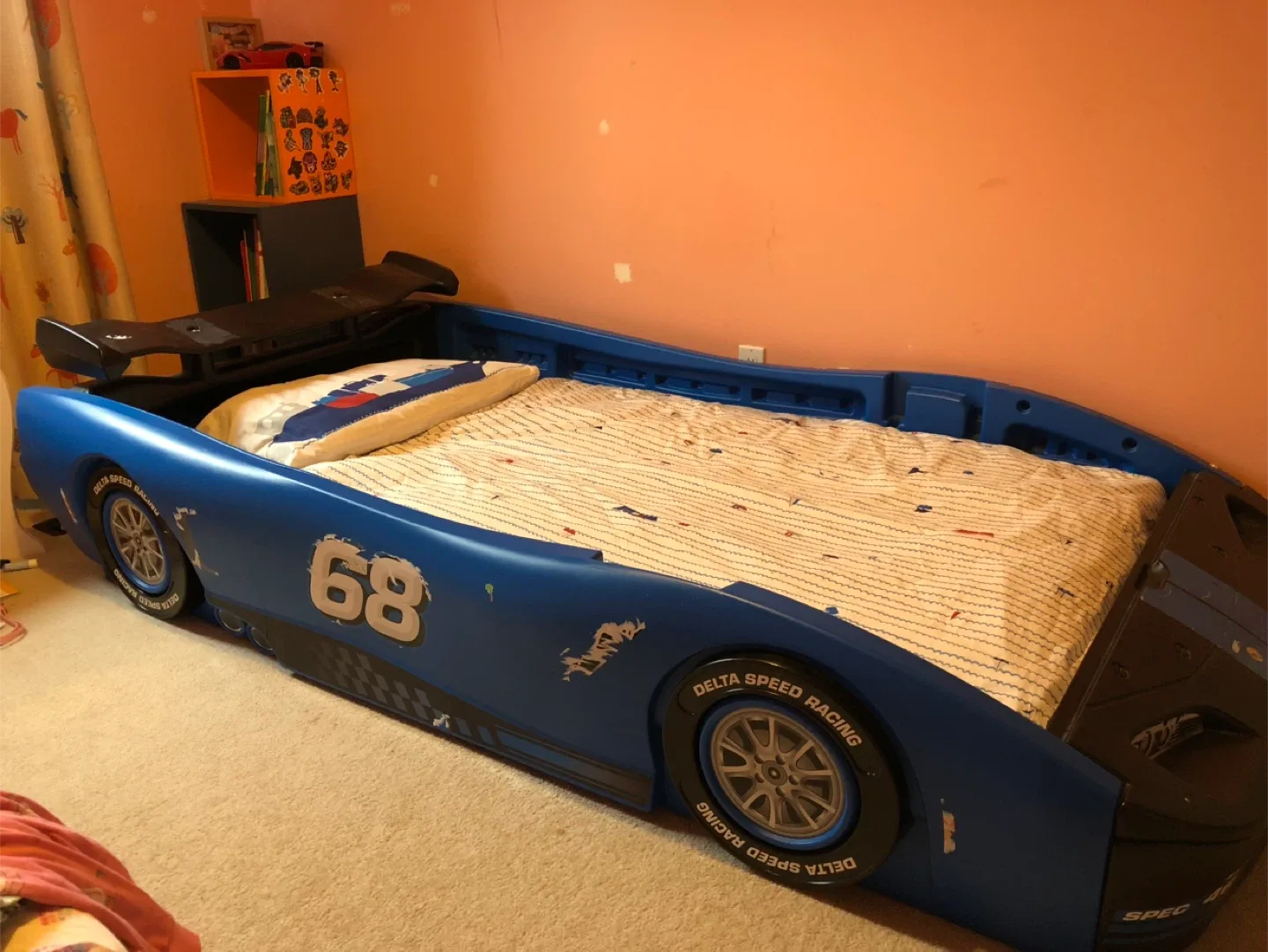 Kids Race Car Bed - Blue