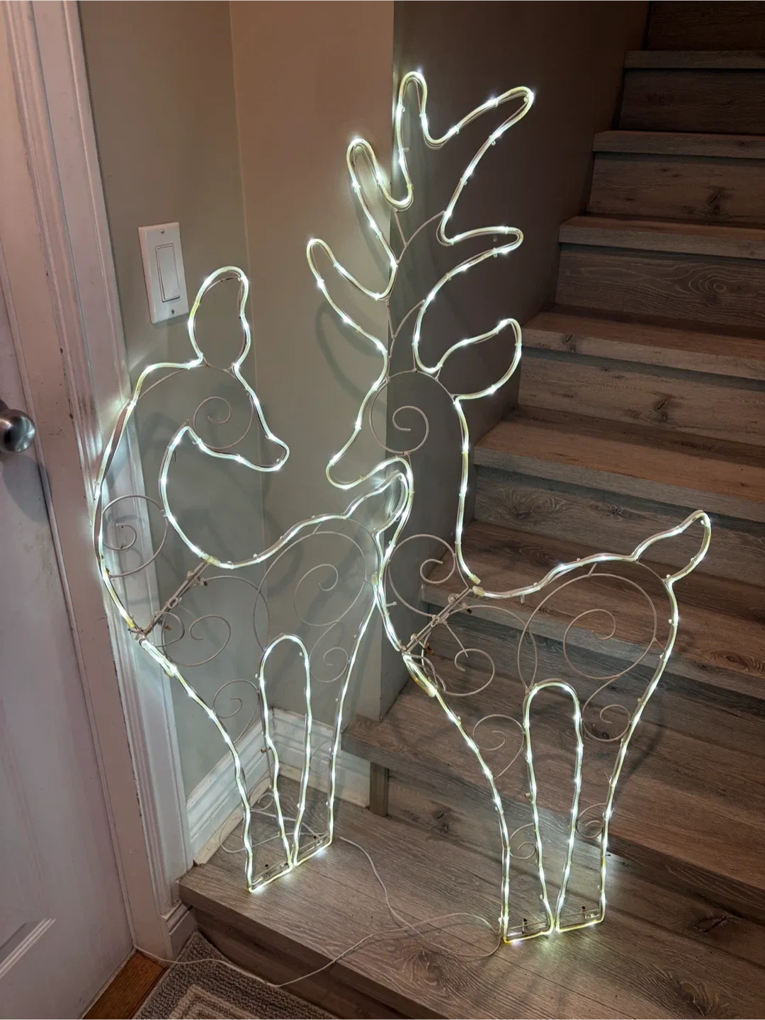 Lighted Metal Reindeer Christmas Decorations image indicator(3)