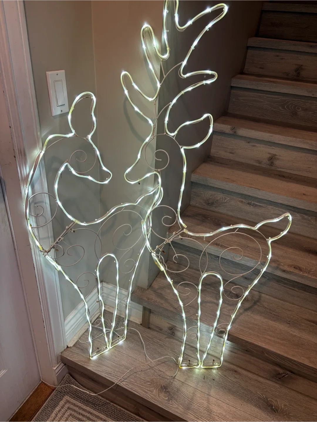 Lighted Metal Reindeer Christmas Decorations