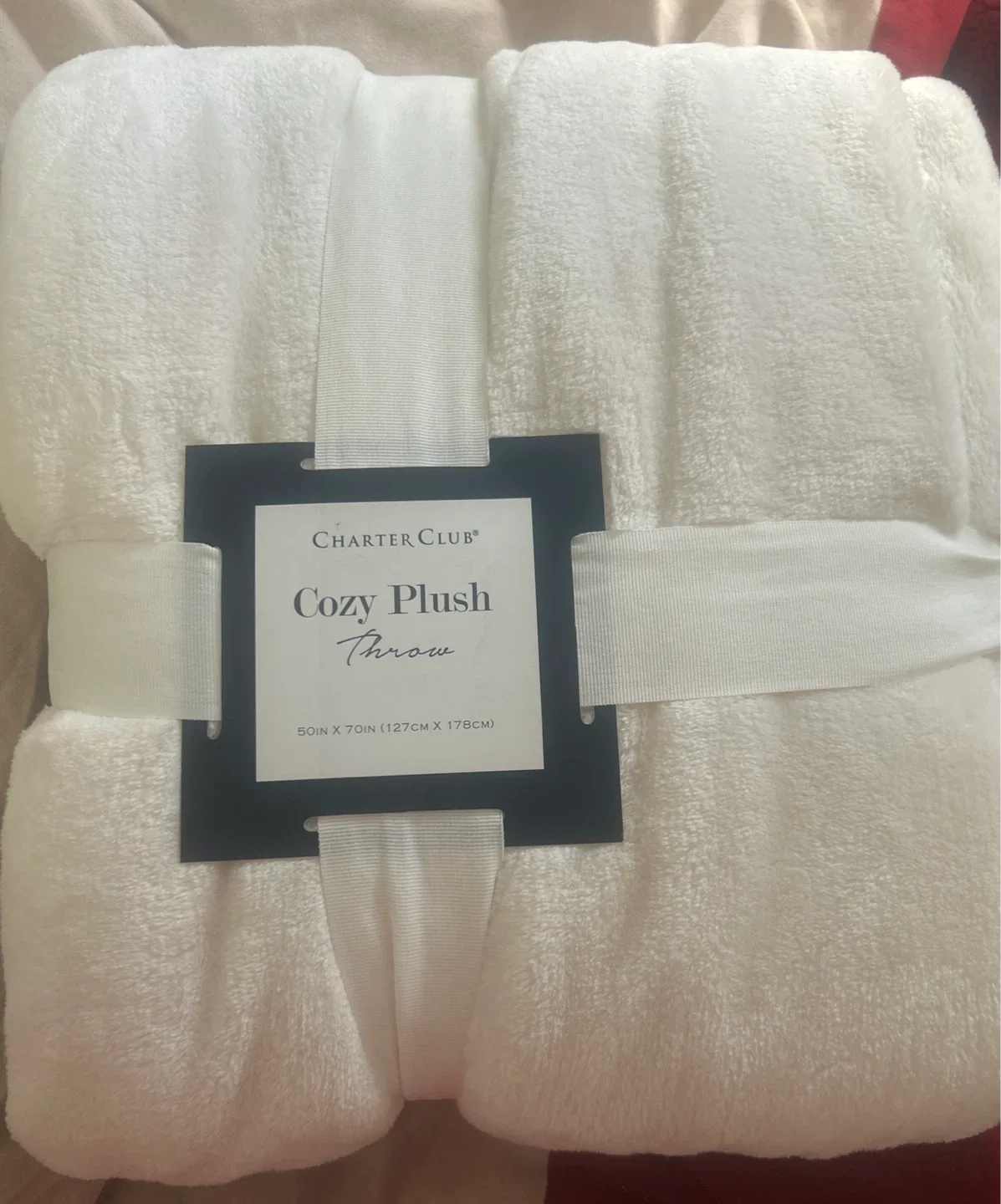 Charter Club Cozy Plush Throw - 50x70 White
