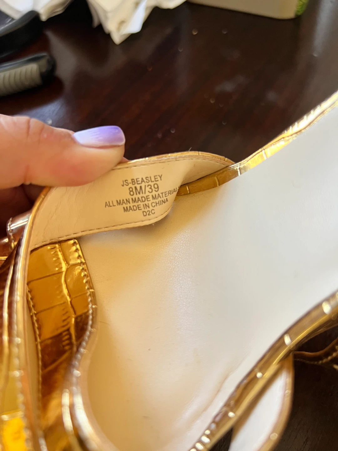 Jessica Simpson Gold Heels, Size 8 - photo 3
