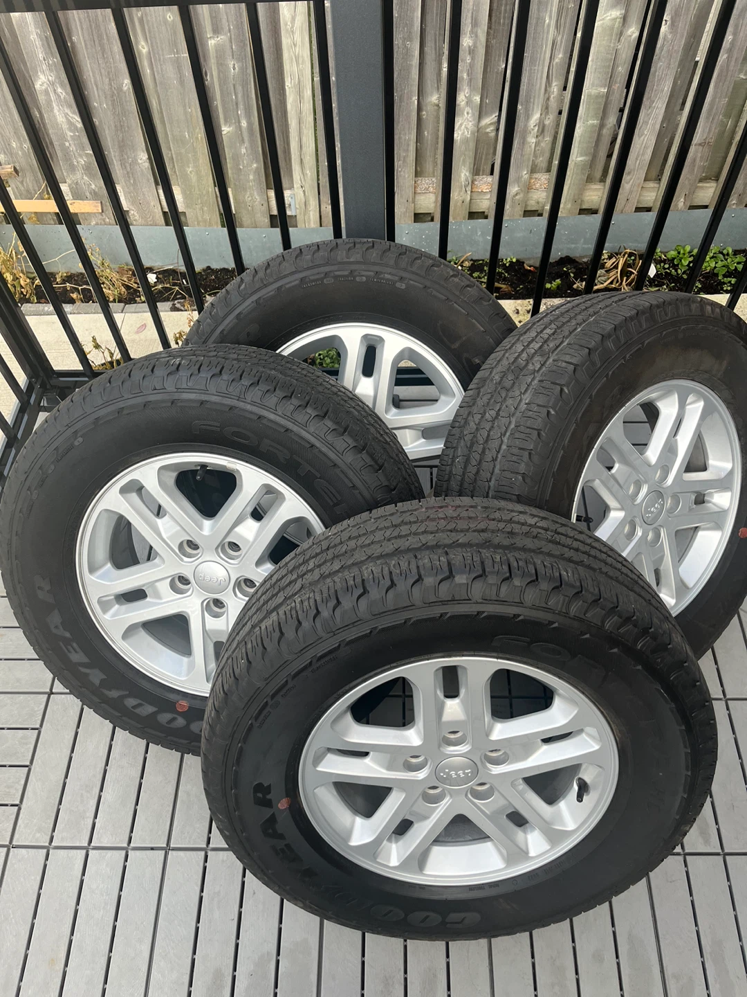 OEM Jeep Mopar Wheels w GoodYear Fortera Tires DOT 2023 - photo 2