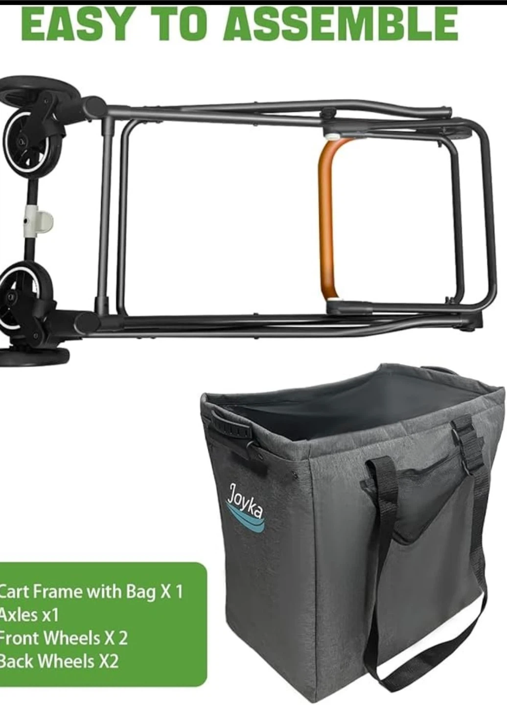 Joyka Shopping Cart - Lightweight & Durable - photo 4