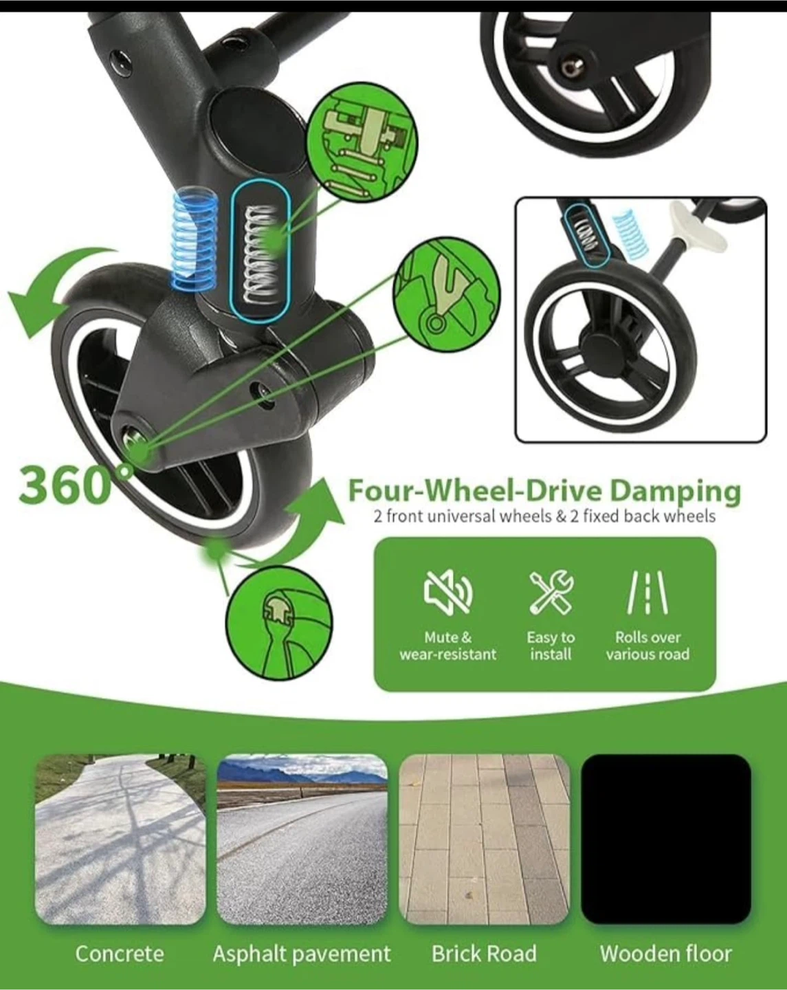 Joyka Shopping Cart - Lightweight & Durable - photo 3