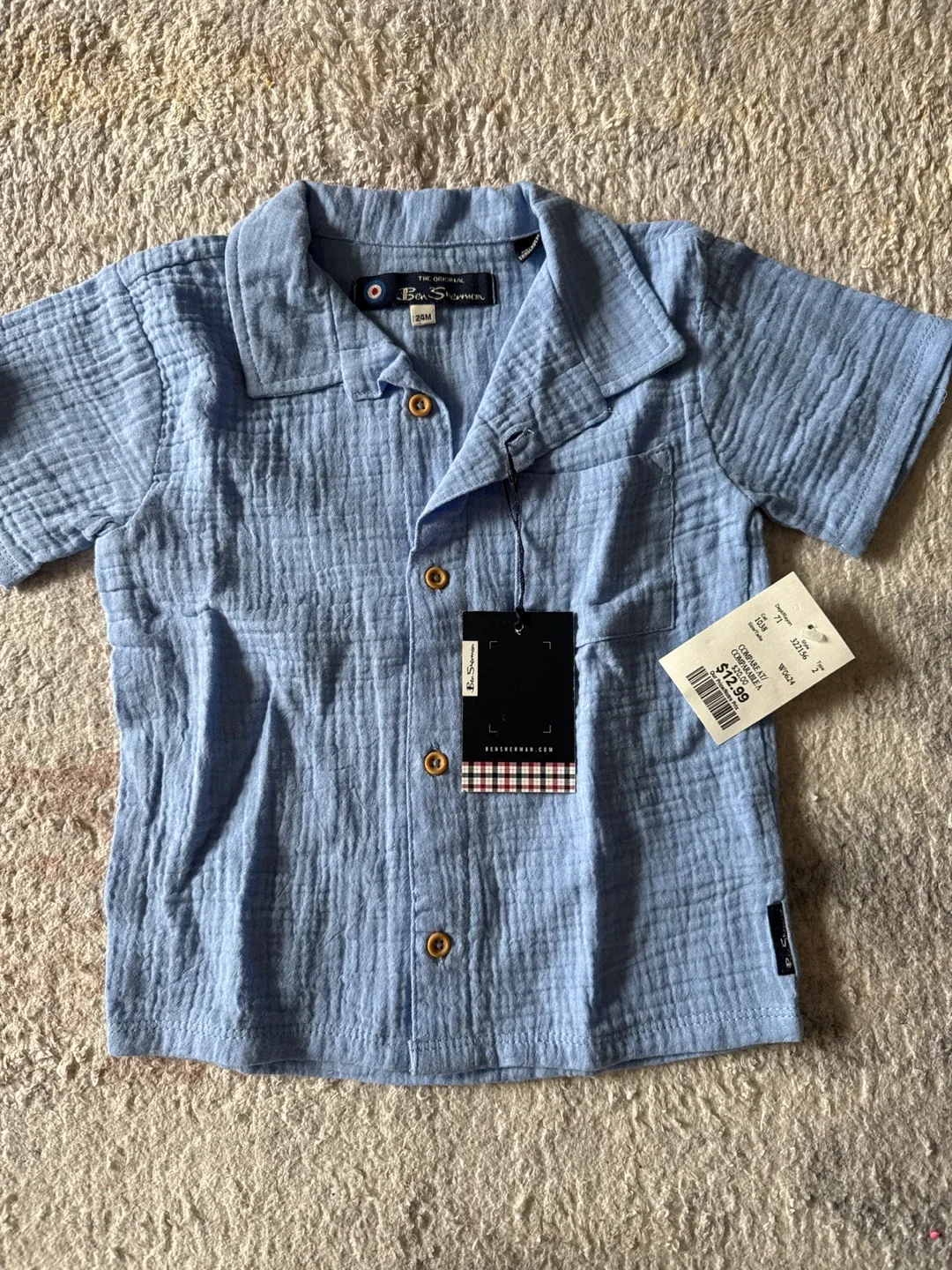 Ben Sherman 24M Baby Blue Shirt - New with Tags!