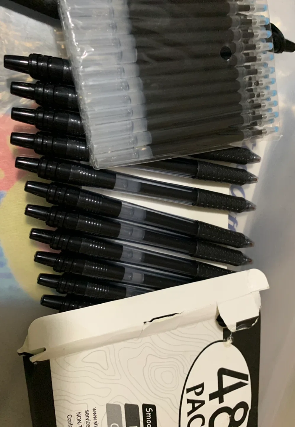 Shuttle Art 48-Pack Black Gel Ink Pens image indicator(2)