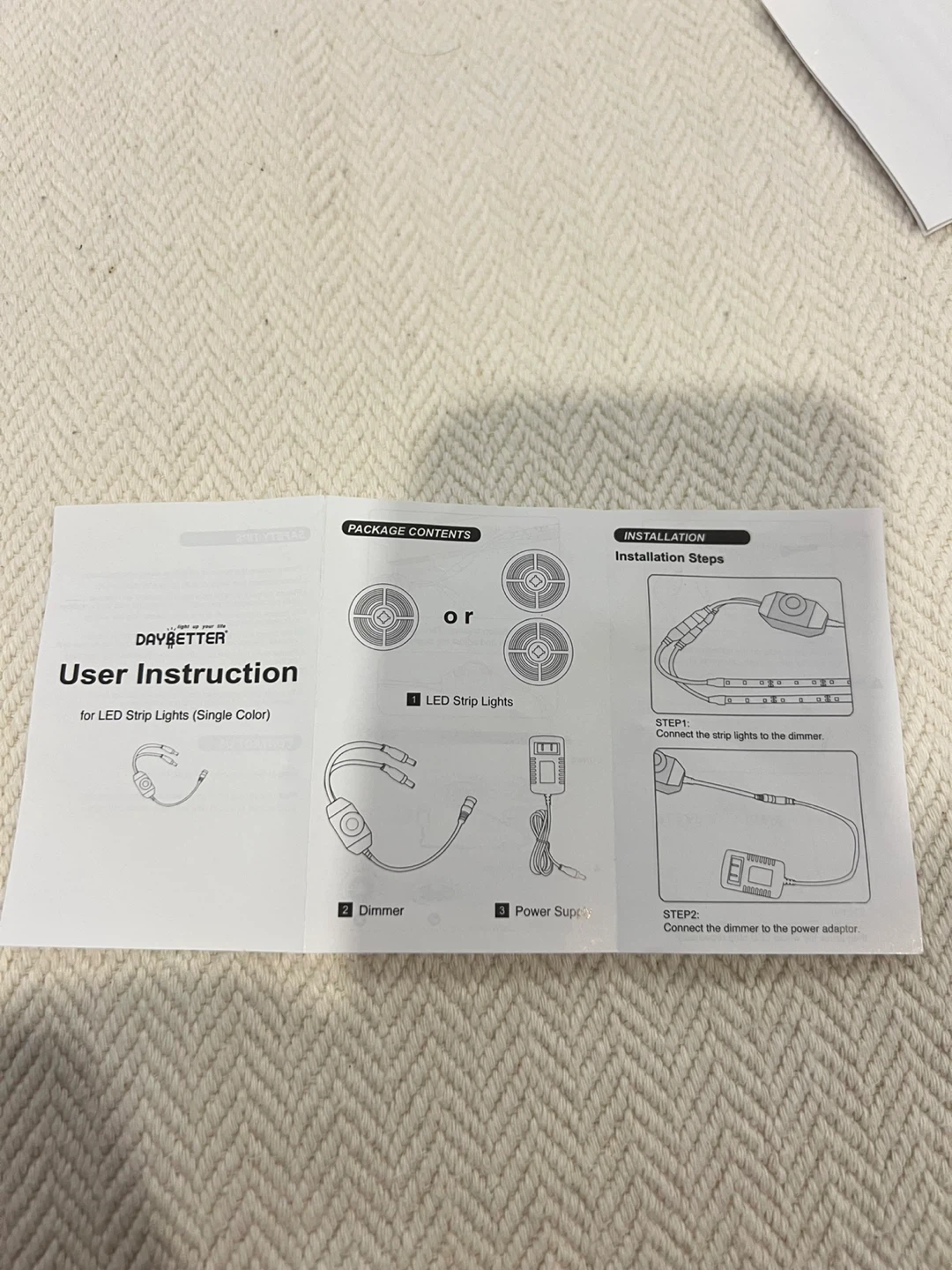DAYBETTER LED Strip Lights w/ Dimmer & Power Supply - photo 3