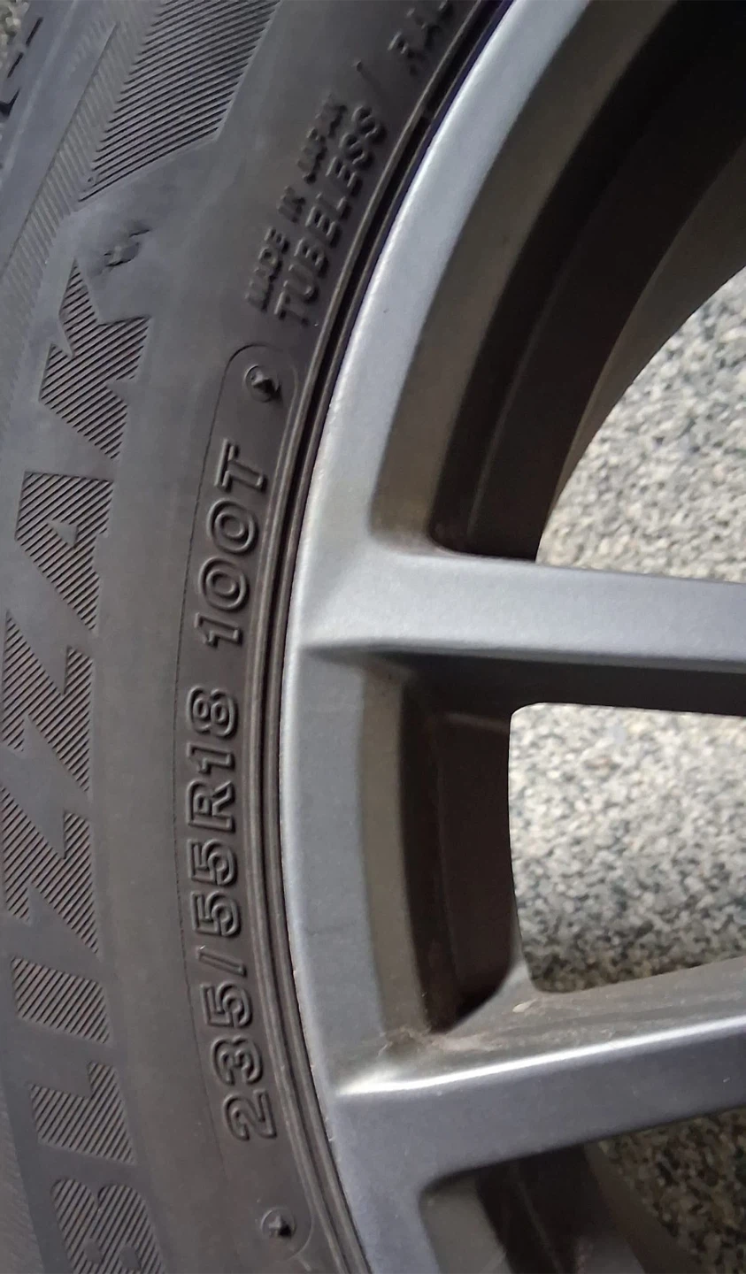 Bridgestone 235/55R18 Tire & Mercedes Rim - photo 2