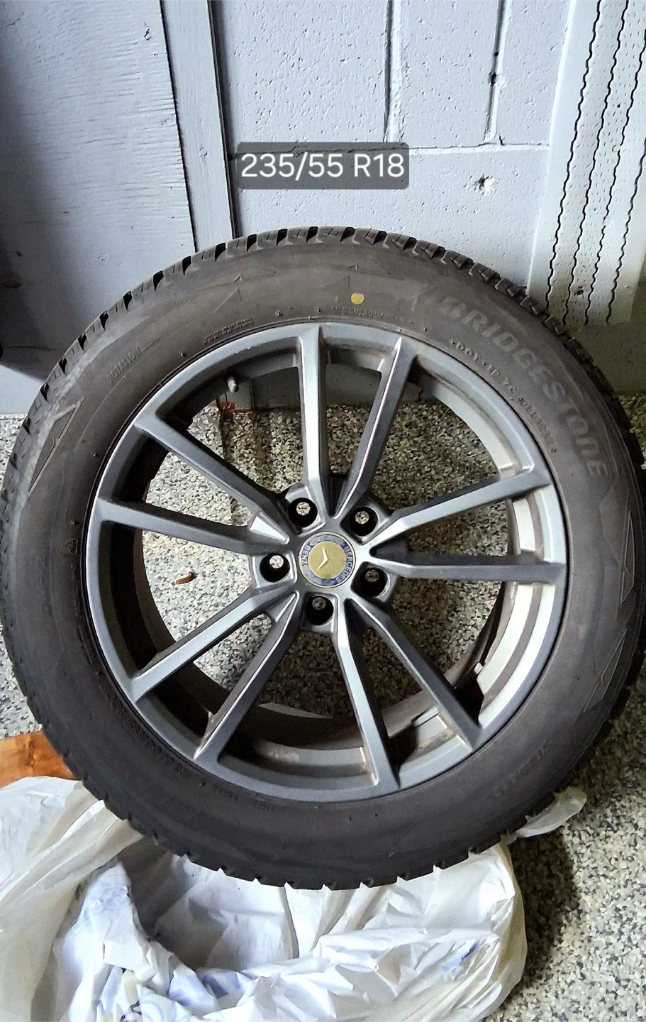 Bridgestone 235/55R18 Tire & Mercedes Rim