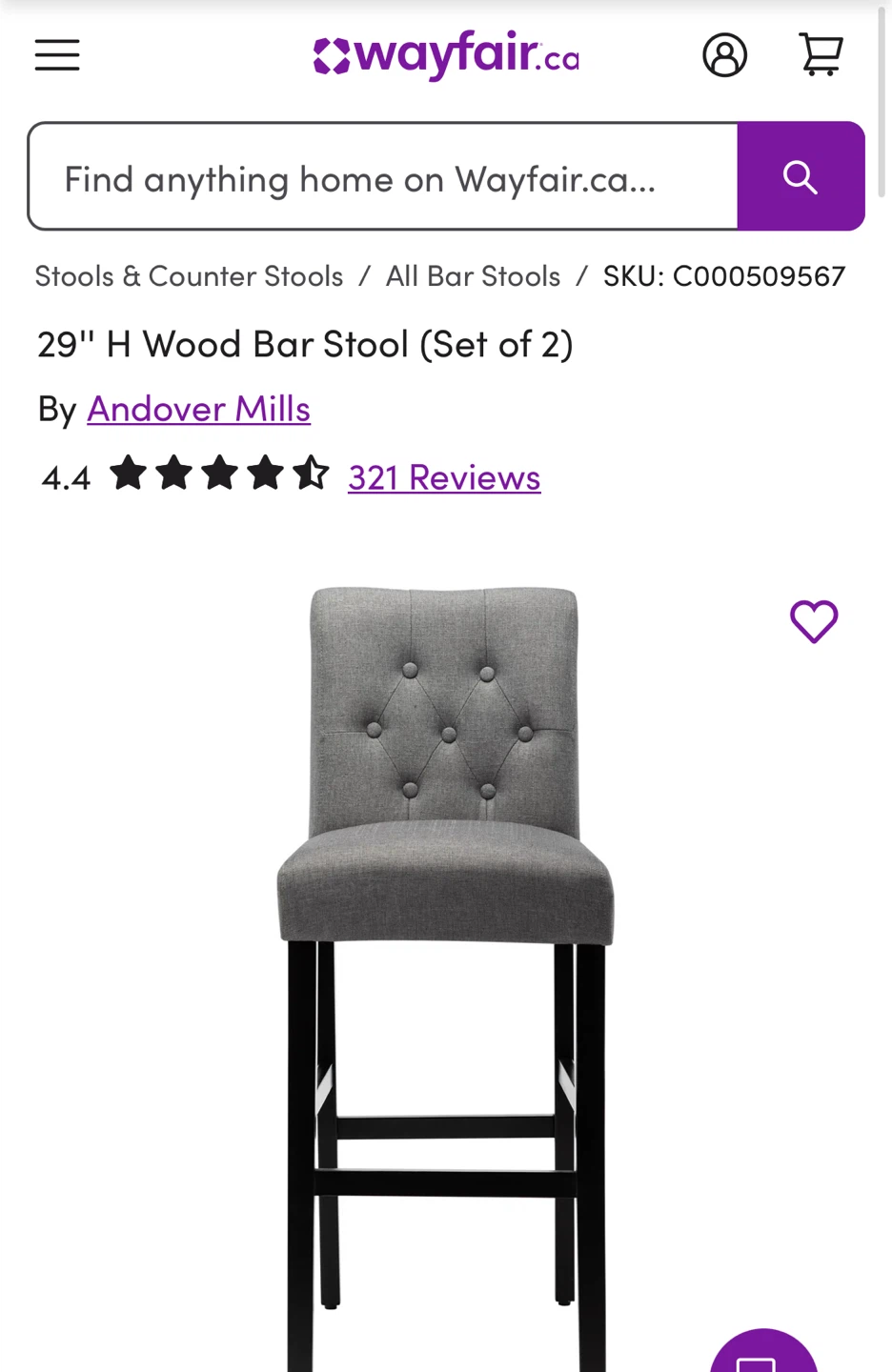 Andover Mills 29" Bar Stools (Set of 2) Wayfair - photo 4