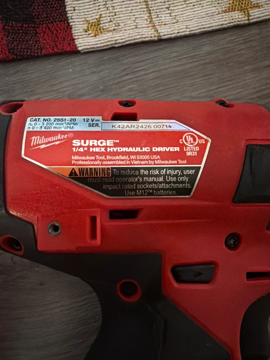 Milwaukee FUEL Surge 1/4" Hex Hydraulic Driver image indicator(3)