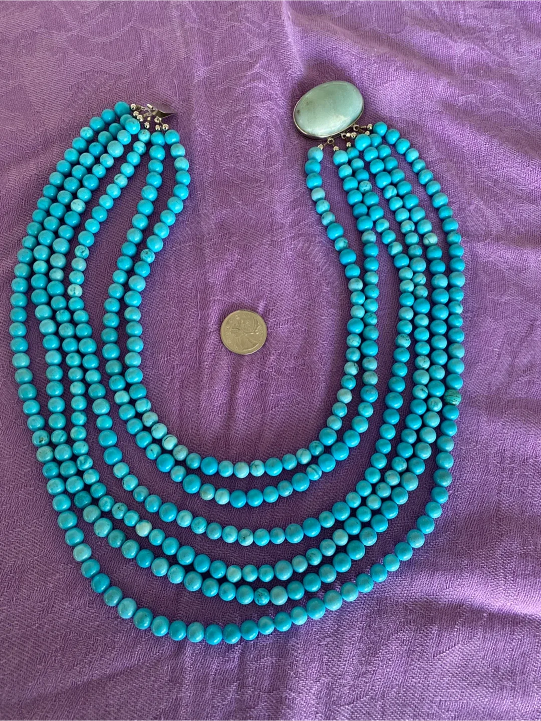 Natural Turquoise Beaded Vintage Necklace