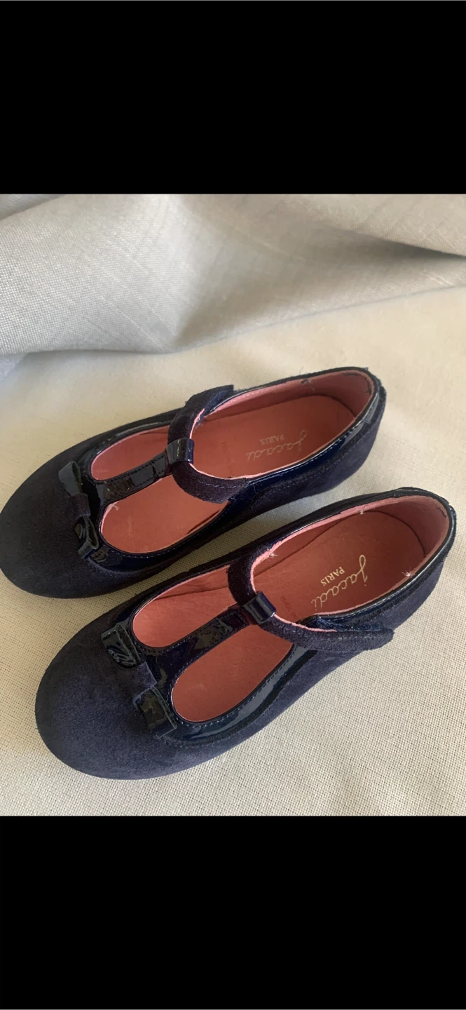 Jacadi Paris Girls Navy Blue Shoes Size 26 - photo 2