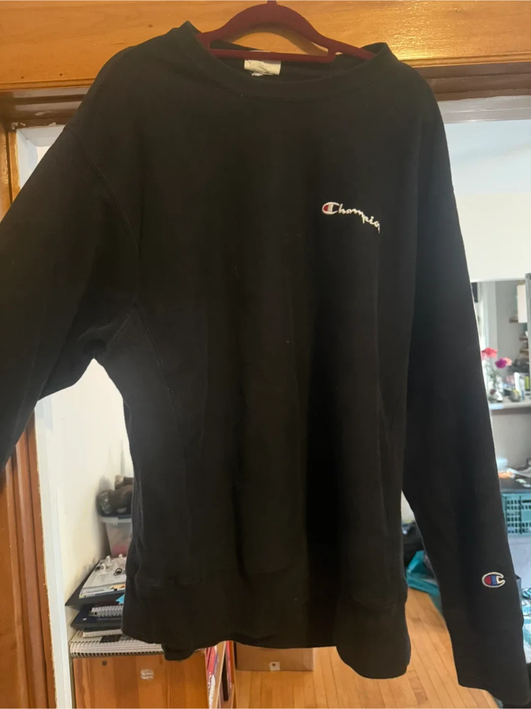 Champion Reverse Weave X-Large Black Sweatshirt