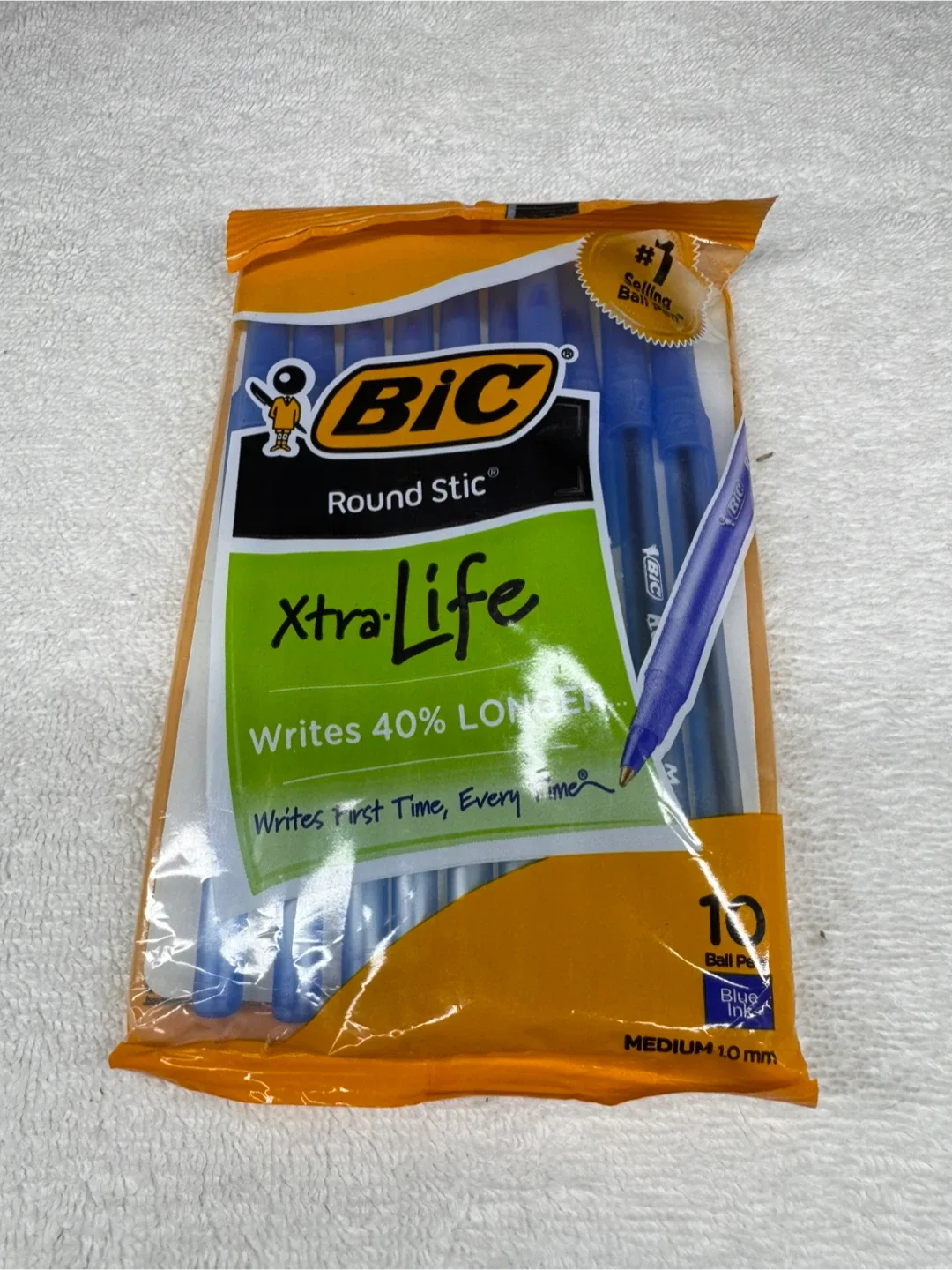 BIC Round Stic Xtra Life Pens - 10 Pack