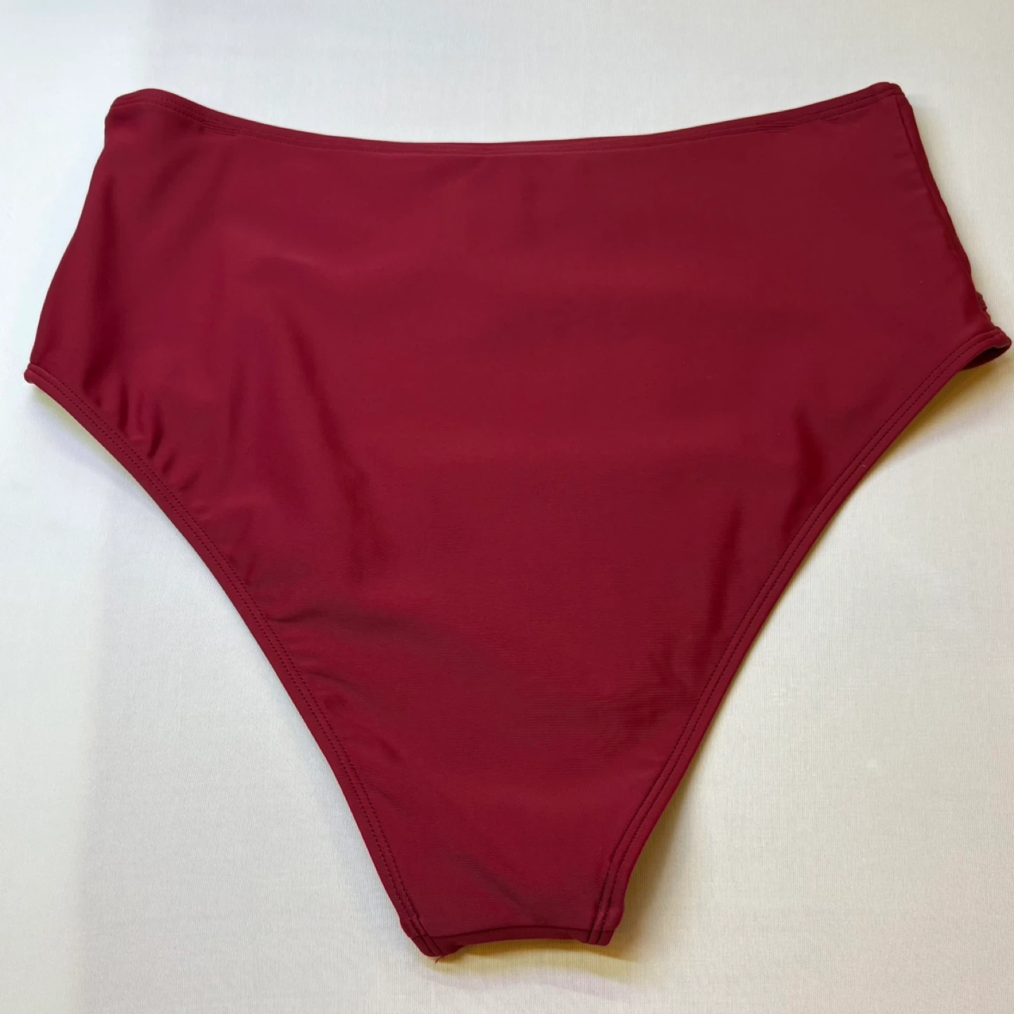 Cupshe Wine Red High Waisted Bikini Swimsuit Bottoms Size M - photo 3