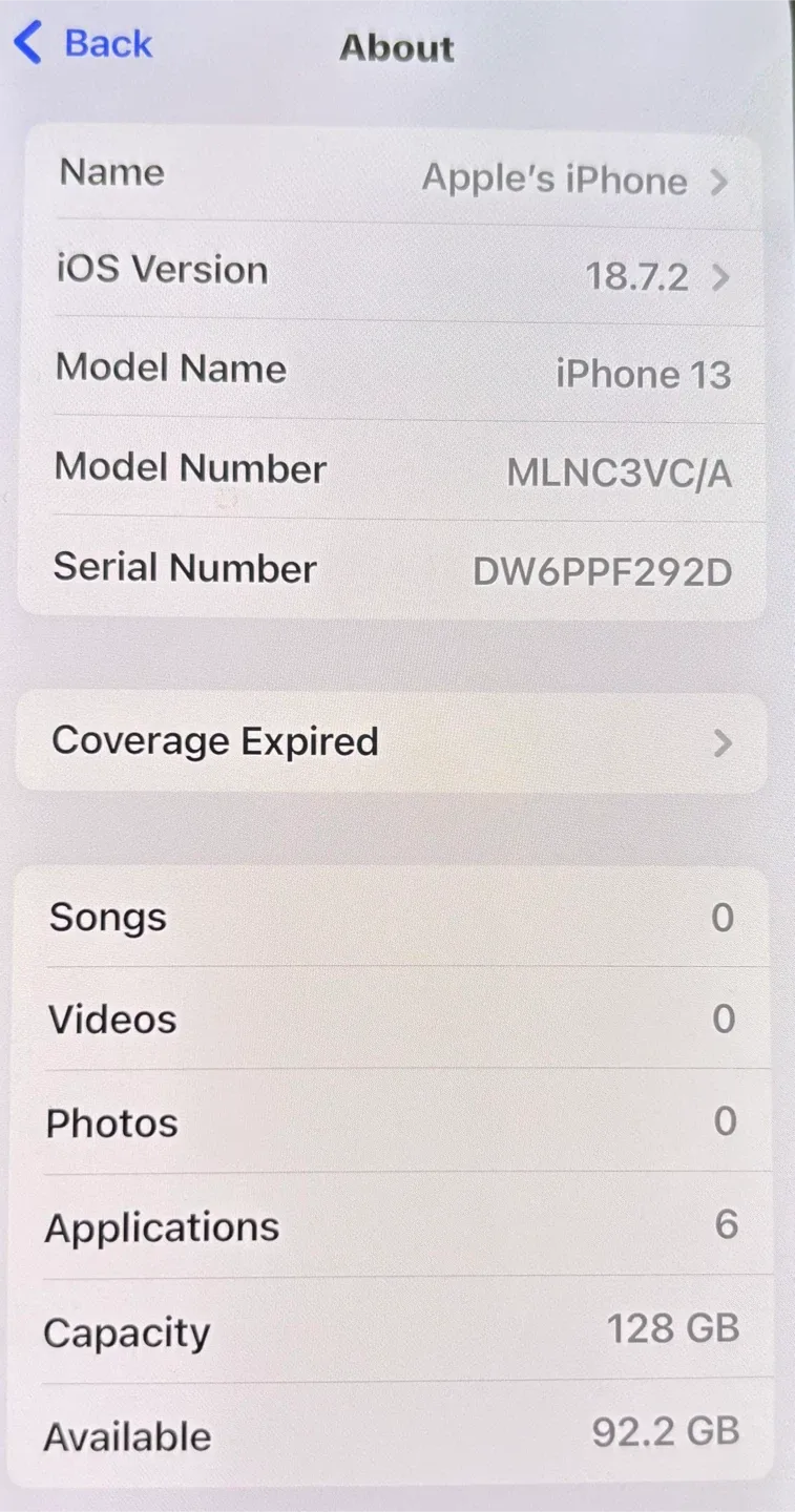 LNIB iPhone 13 Midnight 128GB 98% Battery + bonus image indicator(8)