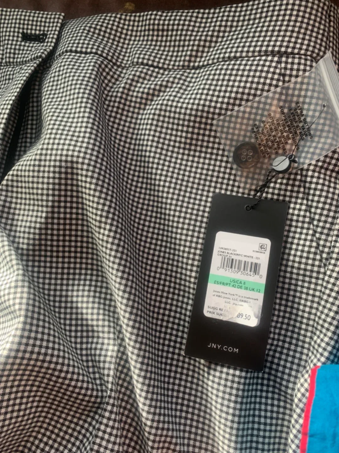 Jones New York Gingham Pants - Size 8 image indicator(3)