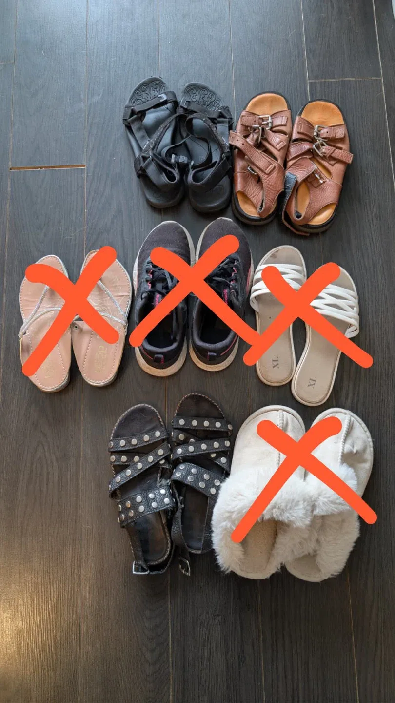 Sandals - Black & Brown real Leather