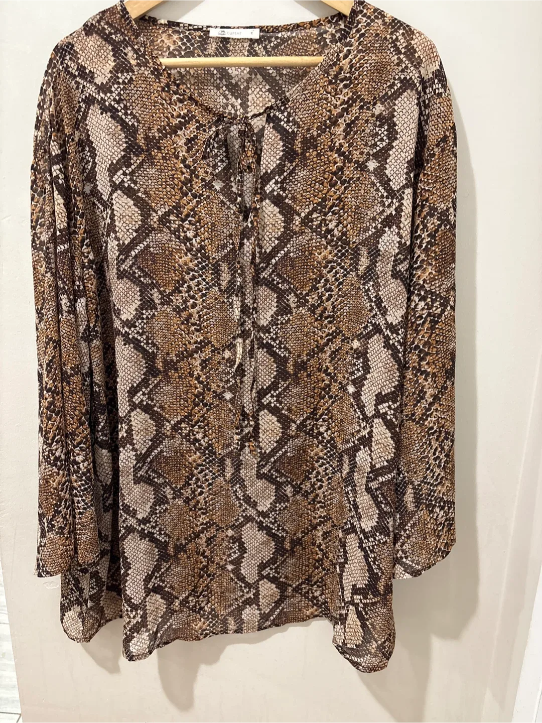 Snakeskin Print Blouse