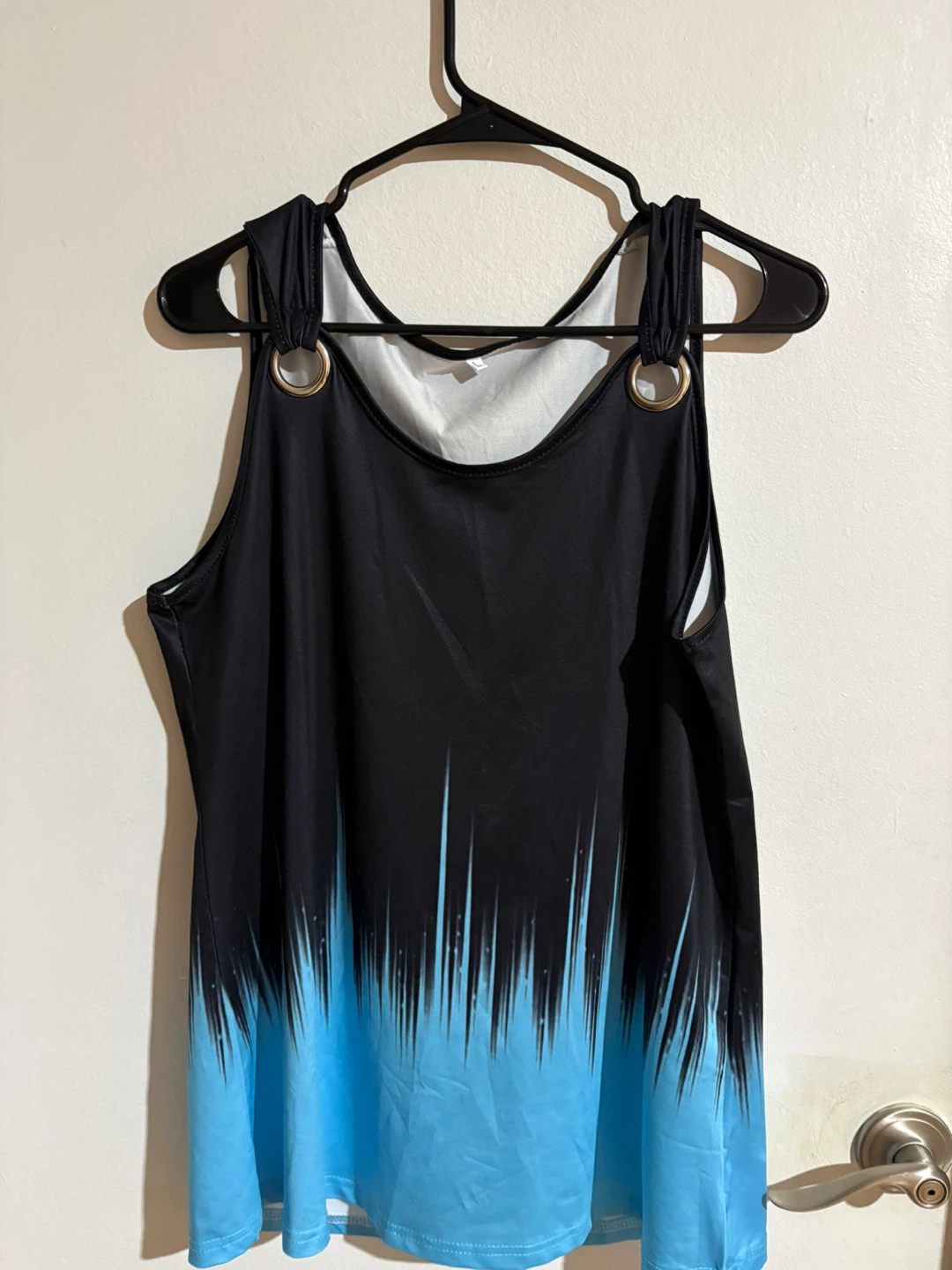 Black & Blue Ombre Tank Top - Size L - photo 2