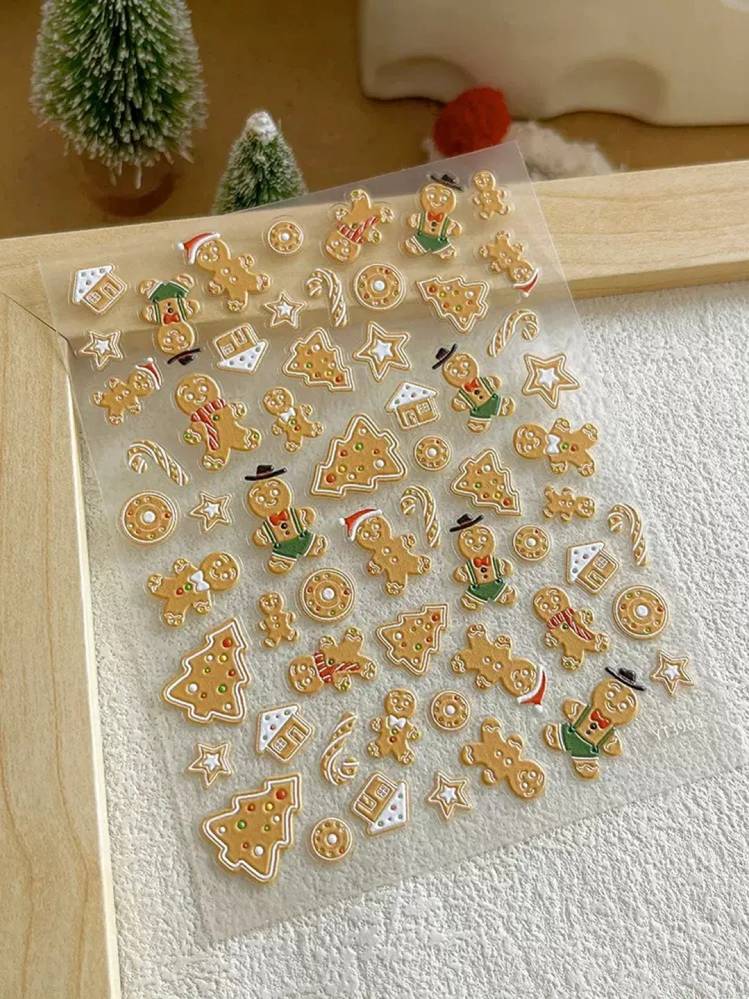 Gingerbread Christmas Nail Art Stickers image indicator(5)