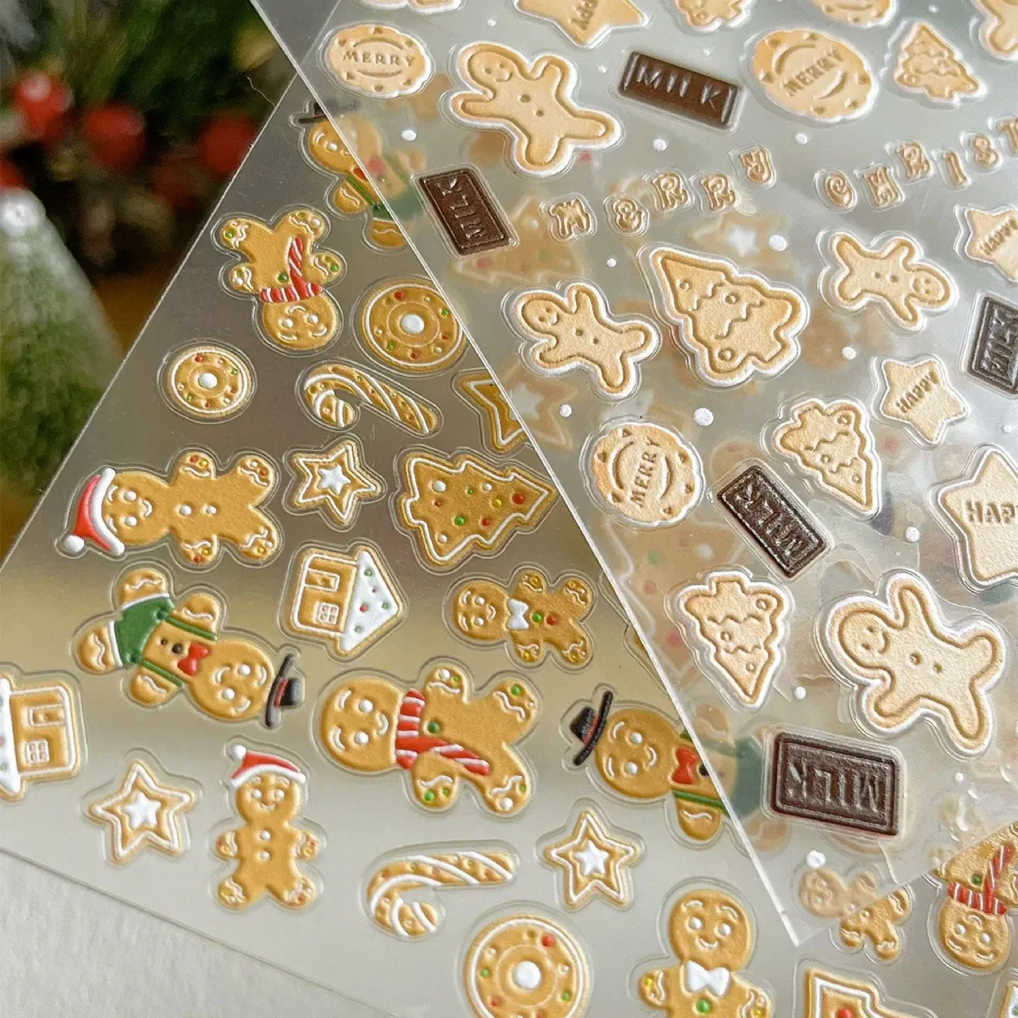 Gingerbread Christmas Nail Art Stickers image indicator(2)