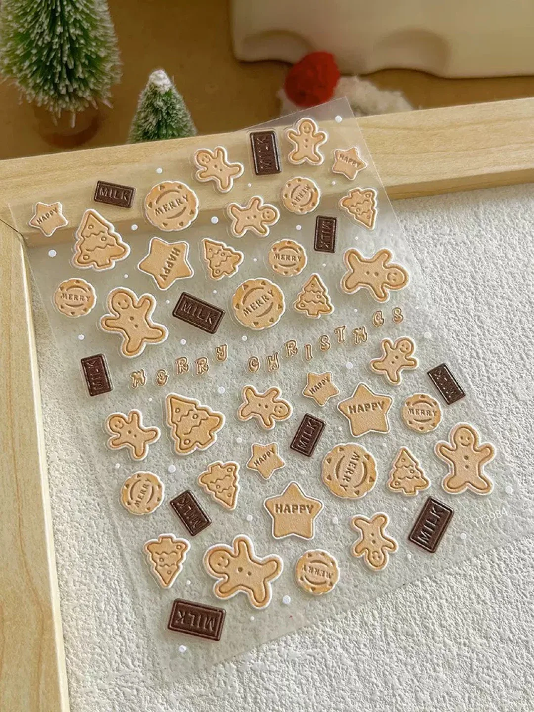 Gingerbread Christmas Nail Art Stickers image indicator(6)