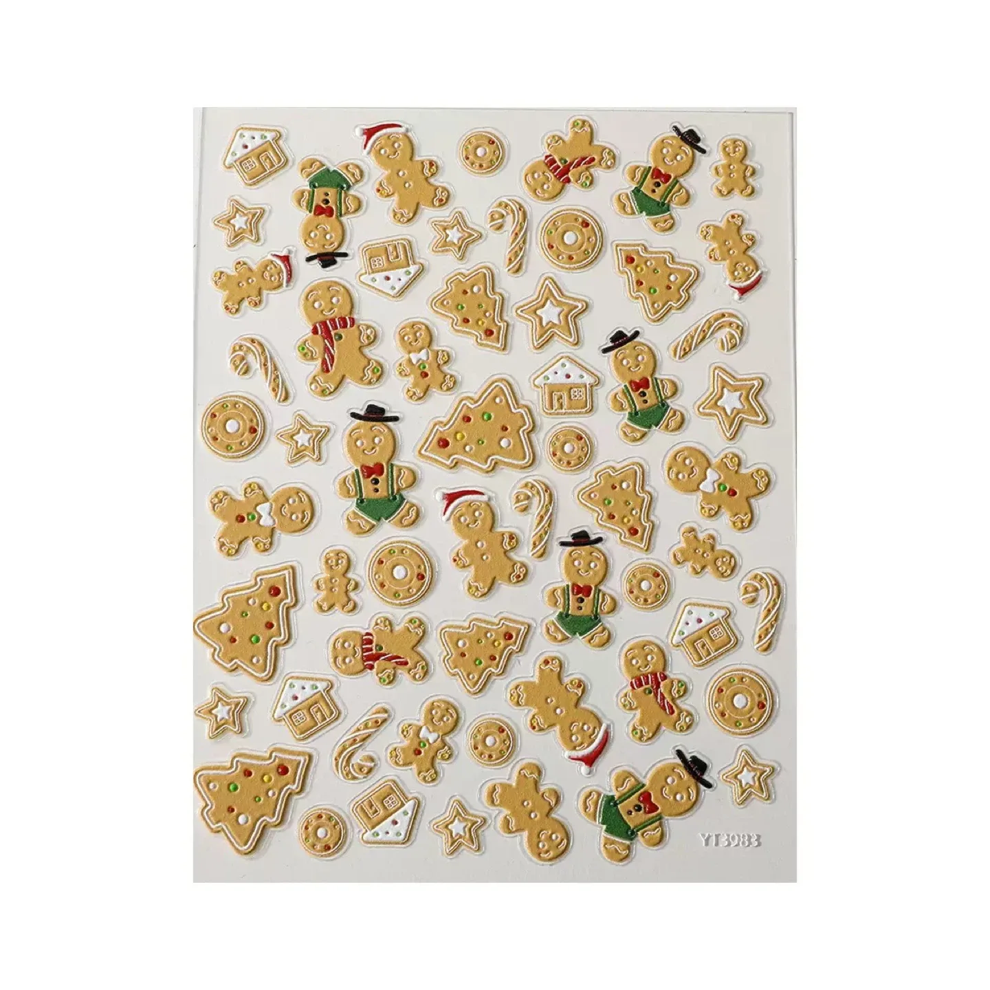 Gingerbread Christmas Nail Art Stickers image indicator(7)