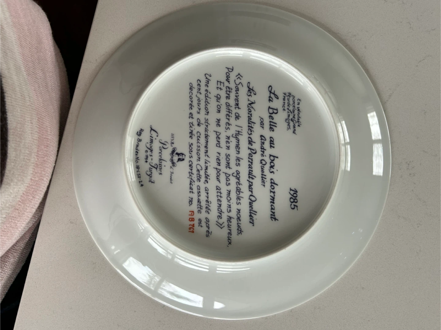 Limoges-Turgot 'Belle au bois dormant' Plate - photo 4
