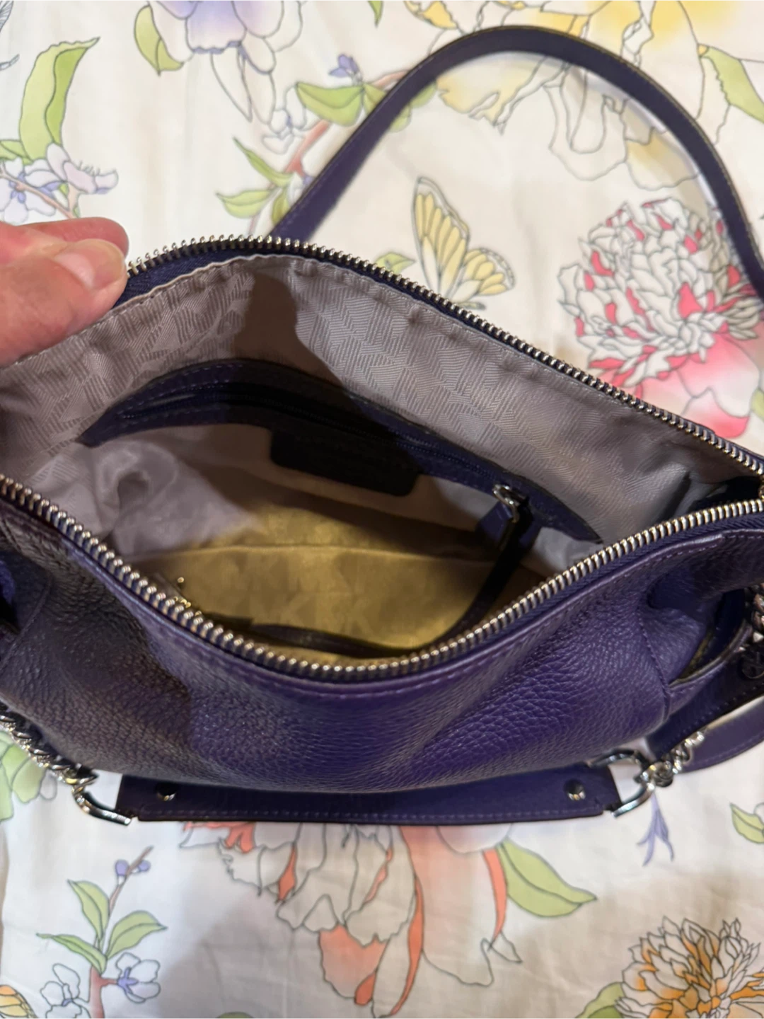Michael Kors Purple Leather Crossbody Bag - photo 2