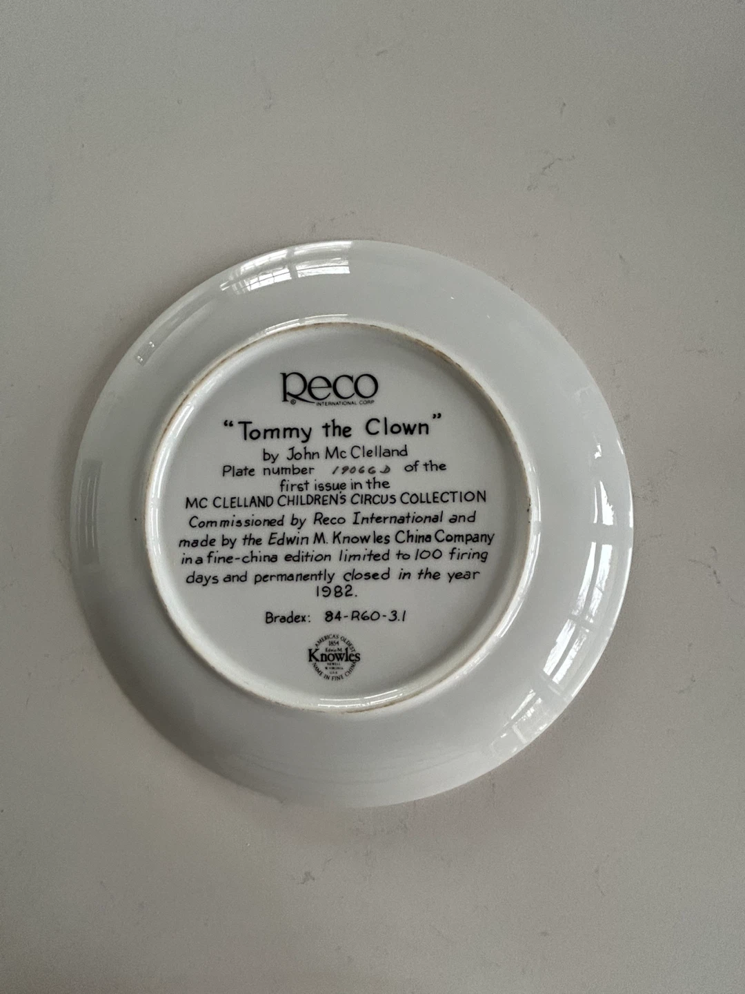 Reco "Tommy the Clown" Plate - photo 2
