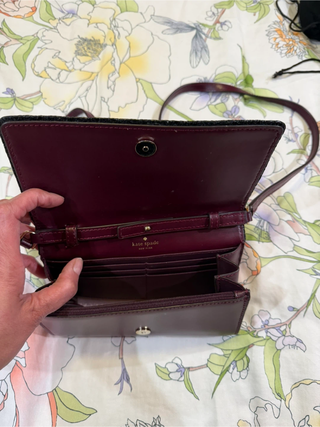 Kate Spade Burgundy Crossbody Wallet - photo 4