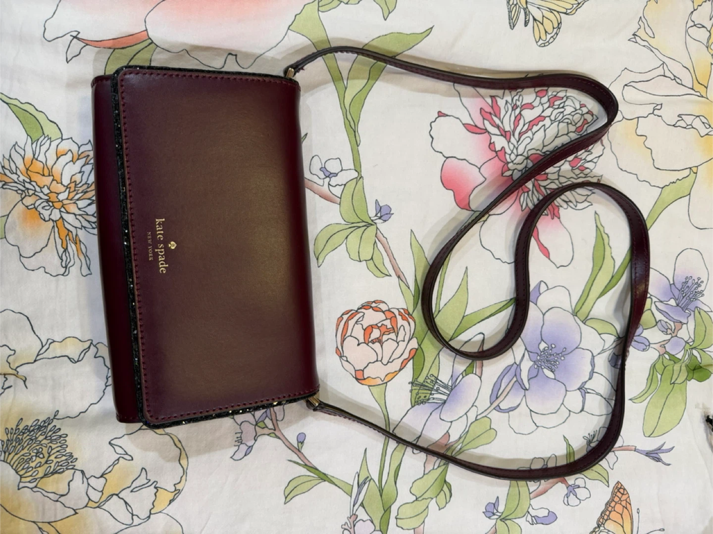 Kate Spade Burgundy Crossbody Wallet
