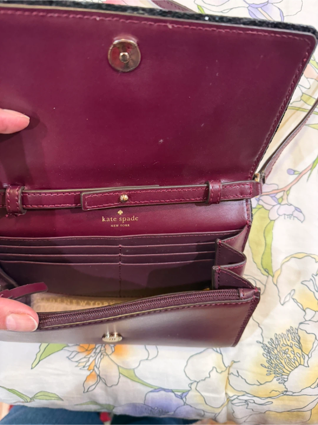 Kate Spade Burgundy Crossbody Wallet - photo 3