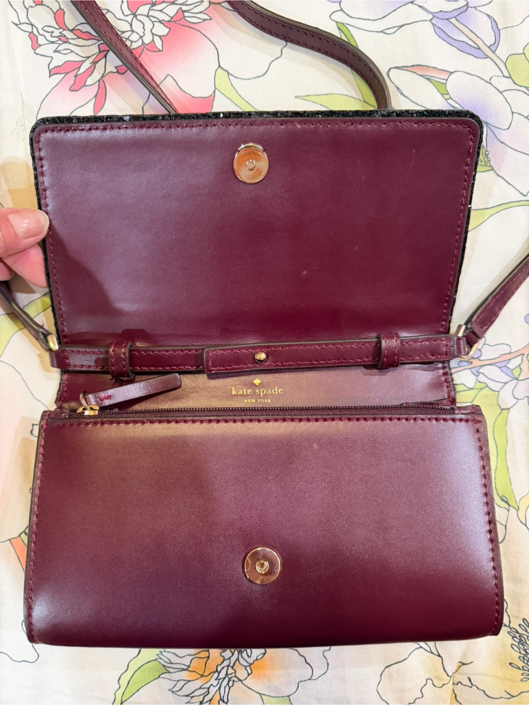Kate Spade Burgundy Crossbody Wallet - photo 2