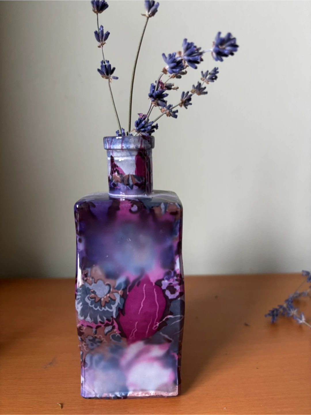 Purple Floral Decorative Vase