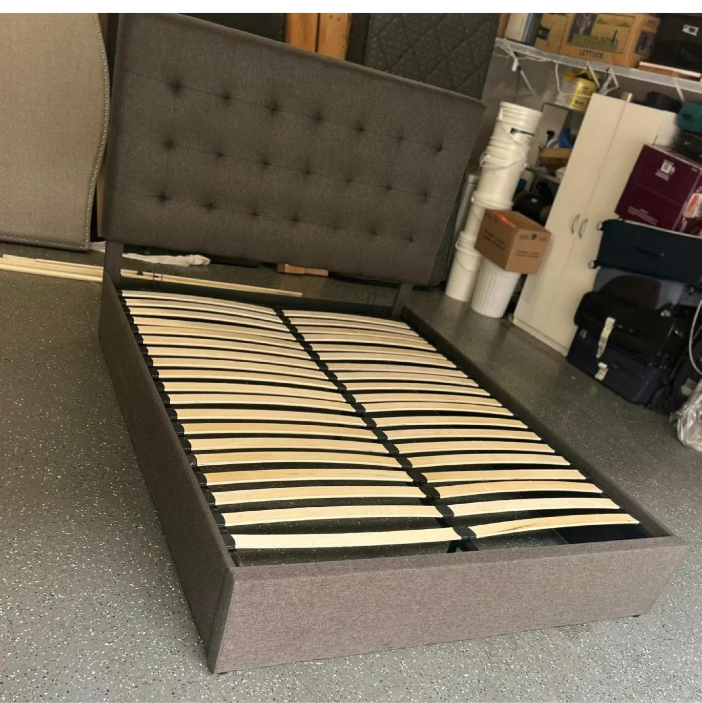 Upholstered Storage Bed Frame - Grey image indicator(2)