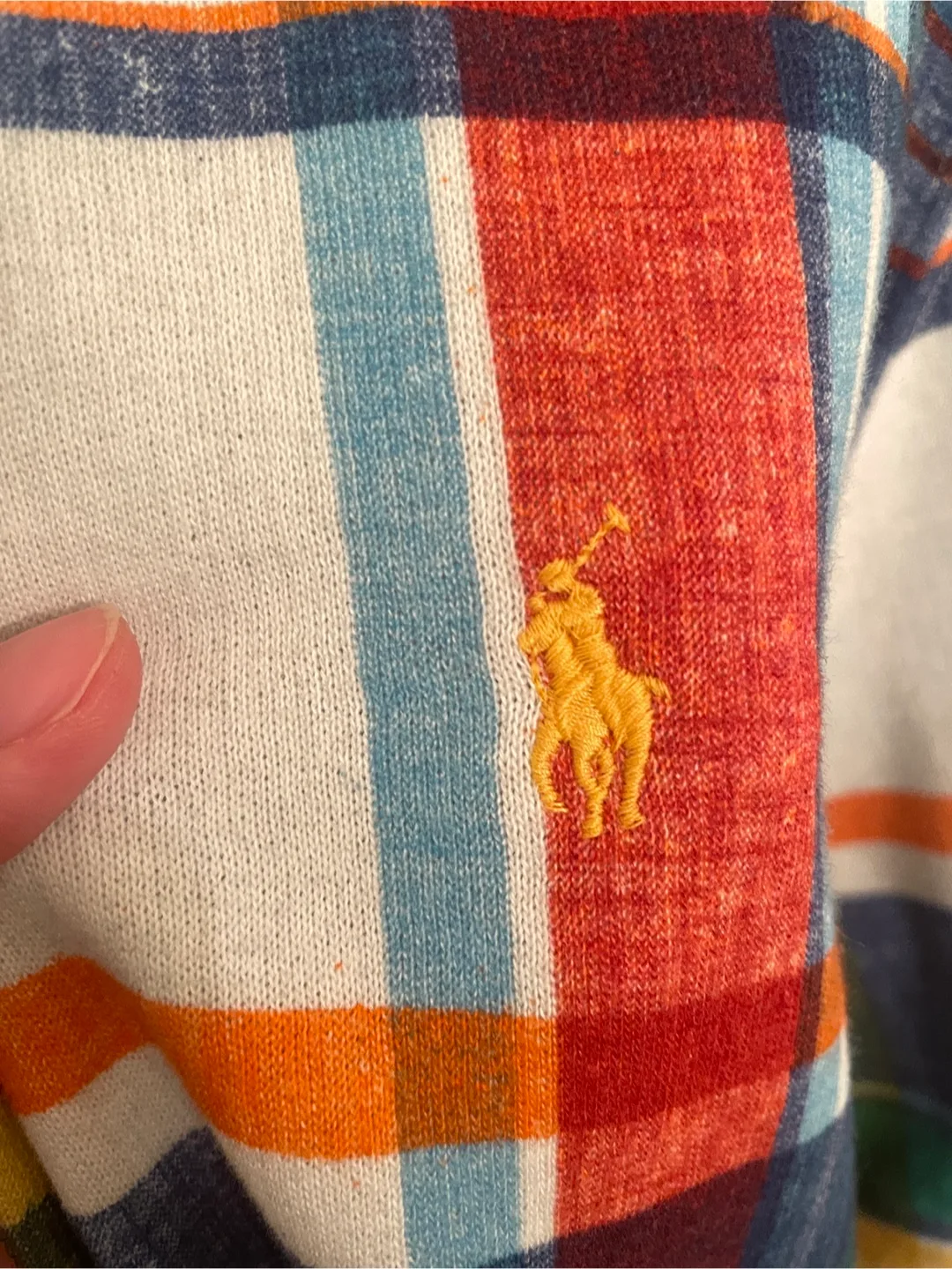 New Ralph Lauren Plaid Hoodie - Size L (14-16) image indicator(2)